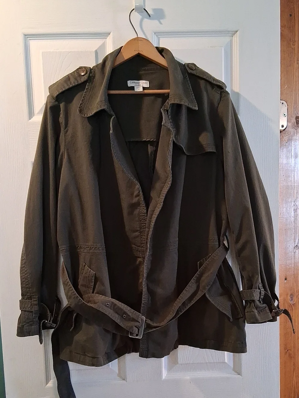 Coldwater Creek Olive Green Military-Style Utility Jacket